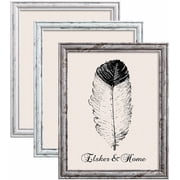 ELSKER&HOME 11 x 14 Picture Frame Set of 3, Rustic Farmhouse Distressed Retro Style Photo Frame for Wall Mounting and Tabletop,Wooden Frame for Gifts