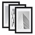 thumbnail image 1 of ELSKER&HOME 16x24 Poster Frame 3 pack, Black Picture Frame Display Poster 12 x 18 with Mat or 16 x 24 Without Mat, Horizontal and Vertical Wall Mounting, 1 of 7