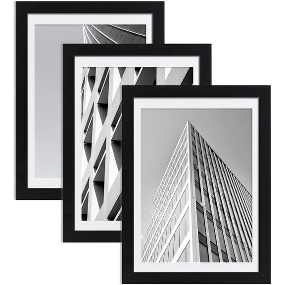 ELSKER&HOME 24x36 Poster Frame Black 3 Pack, Display Pictures 20x30 with Mat or 24x36 Photos without Mat