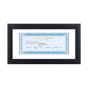 ELSKER&HOME 5x10 Business License Frame Black for 3.5x8 Standard Business License with mat