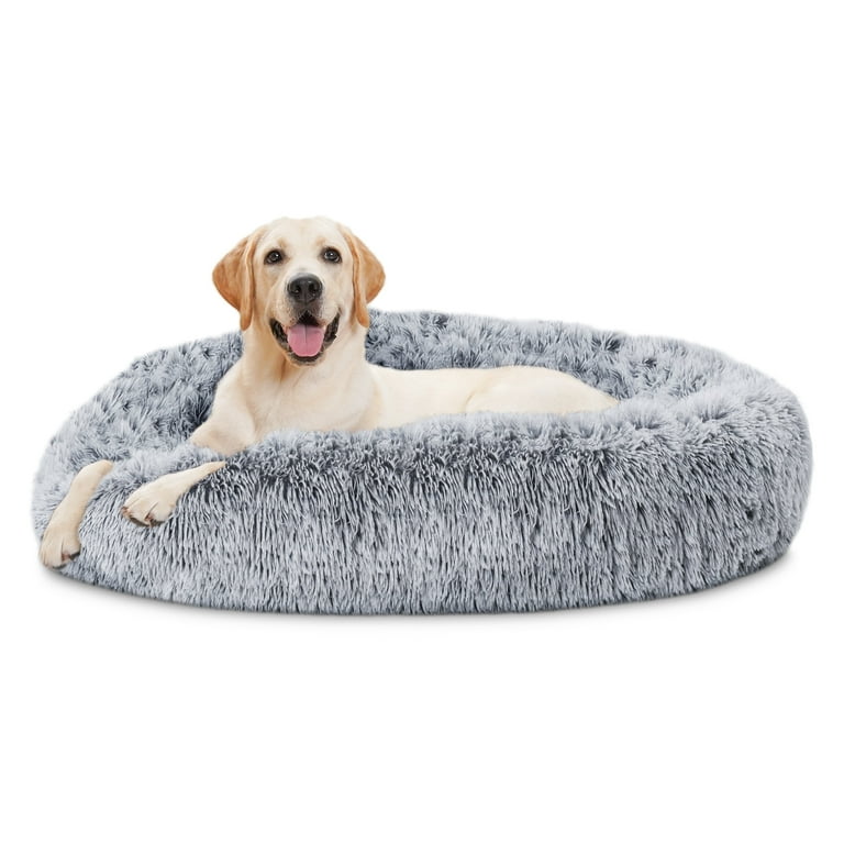 ELSKER&HOME Calming Dog Bed,Donut Washable Warming Soft Round 46