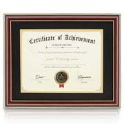 ELSKER&HOME Diploma Frames 11x14 with Mat-Solid Wood-for 11x14 Document/Certificate or 15x18 without Mat