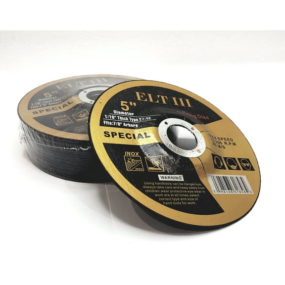 ELT III Stainless Steel Depressed Metal Cutting Disc 5" 20 Pack