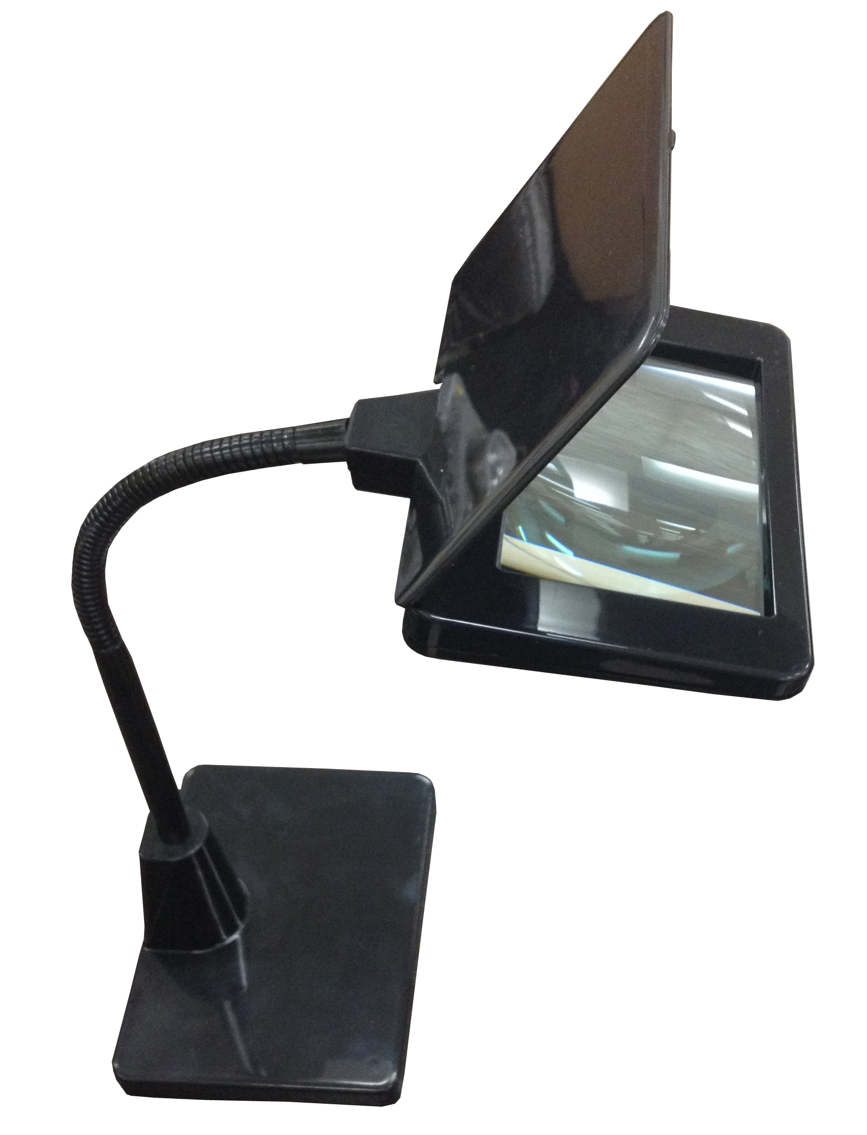ELUCIDATE 30 LED Black Heavy Desktop Magnifier 3X Rectangular Glass