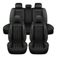thumbnail image 1 of ELUTO 5 Seats 11pcs PU Leather Car Seat Cover Full Set Seat Cushion Universal for Car Truck Sedan SUV (Black), 1 of 14