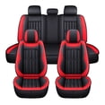 thumbnail image 1 of ELUTO 5 Seats 11pcs PU Leather Car Seat Cover Full Set Seat Cushion Universal for Car Truck Sedan SUV (Red), 1 of 11