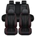 thumbnail image 1 of ELUTO Car Seat Covers Full Set Fit 5 Seats, Waterproof Pu Leather Front Rear Car Seat Cushion Cover Universal Auto Truck Van SUV, 1 of 1