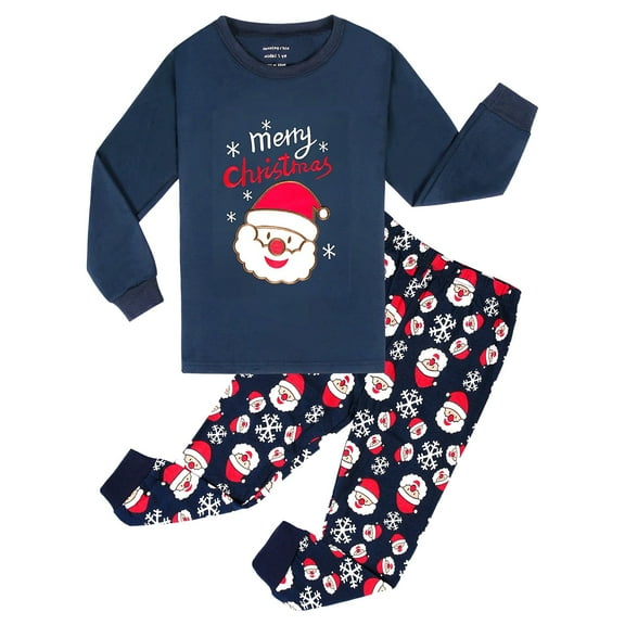 ELUTONG Boy's Christmas Pajamas,Kids Long Sleeve Santa Claus and Dinosaur Sleepwear Sets for 2-12T