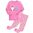 thumbnail image 1 of ELUTONG Girl's Christmas Pajamas，Kids Long Sleeve Santa Claus and Reindeer Sleepwear Sets for 2-12T, 1 of 7