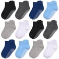 thumbnail image 1 of ELUTONG Non Slip Toddler Socks with Grip 12 Pairs Baby Boys Ankle Socks for Kids Children 6 Months-7 Years Old, 1 of 7