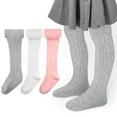 thumbnail image 1 of ELUTONG Toddler Girl Tights, 3 Pack Non Slip Baby Tights for 6 months-6 years, 1 of 5