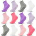 thumbnail image 1 of ELUTONG Toddler Socks, 12 Pack Boys Girls Non Slip Socks with Grippers for Kids Age 1-7, 1 of 7
