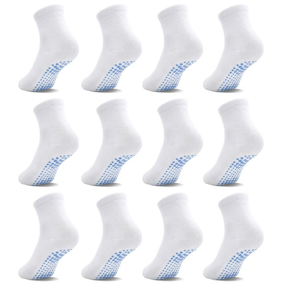 ELUTONG Toddler Socks Anti Skid with Grips Non Slip Crew Socks Boys Girls 12/24 Pairs Baby Kids Children 1-7 Years