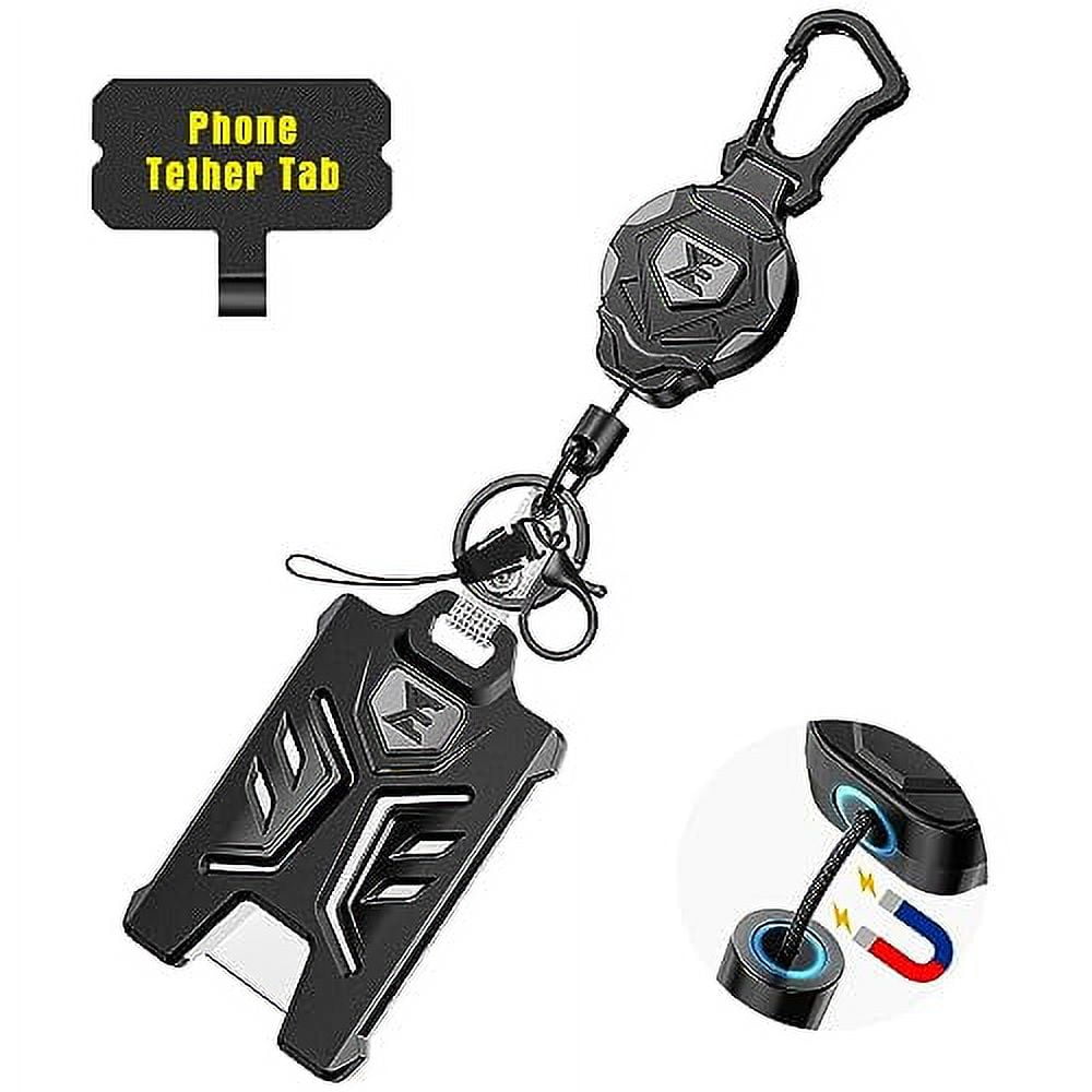 ELV Heavy Duty Retractable Keychain with Closure and Carabiner