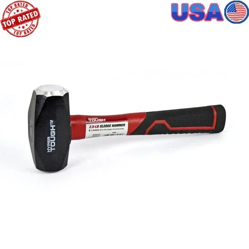 ELVY - 2.5 Lb Sledge Hammer Fiberglass Handle Comfort Grip Powerful Striking Tool New