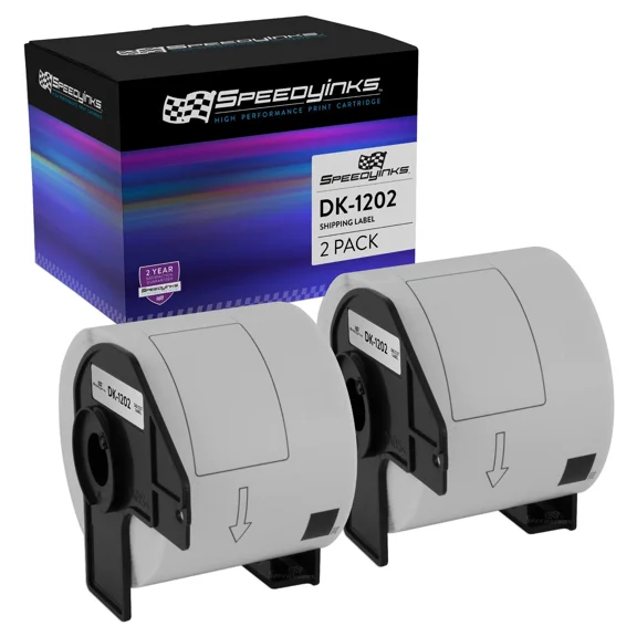 ELVY- 2Pk Compatible Dk-1202 Shipping Labels - 2.4 In X 3.9 In (62 Mm X 100 Mm)