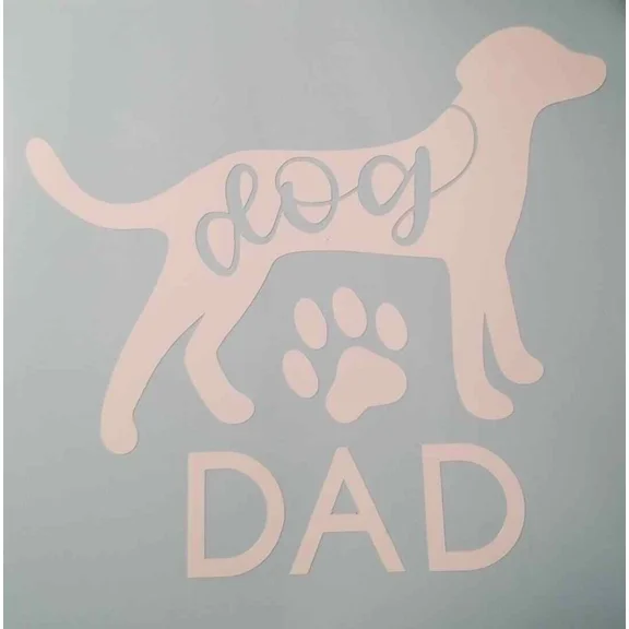 ELVY- Car, Window Decal Dog Dad With Paw You Choose Color