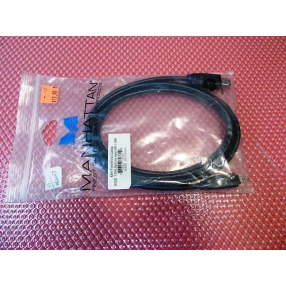 ELVY- Manhattan Firewire Ieee 1394 Cable, 6 Pin To 4 Pin, 6Ft, 1.8M, Black