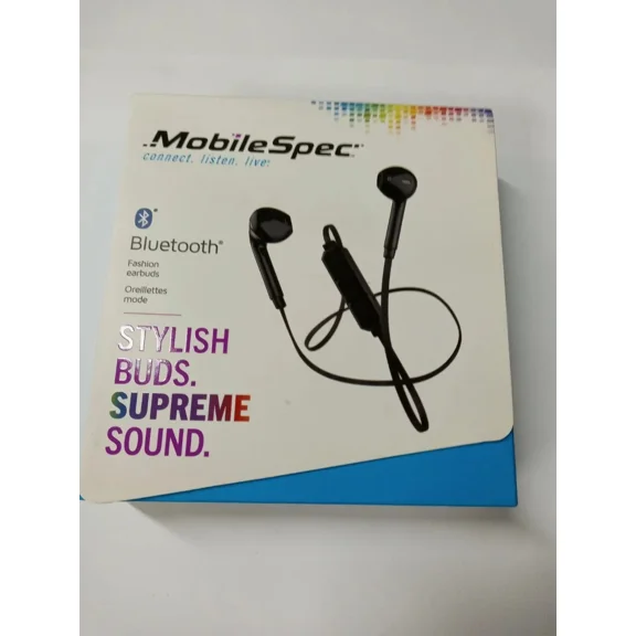 ELVY- Mobilespec Mbs11301 Supreme Sound Bluetooth Fashion Stylish Earbuds Black