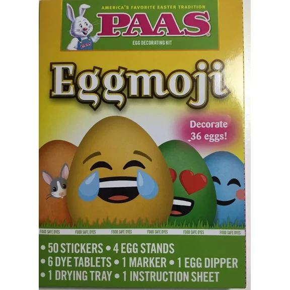 ELVY- Paas Eggmoji Emoji Egg Decorating Kit Decorates 36 Eggs