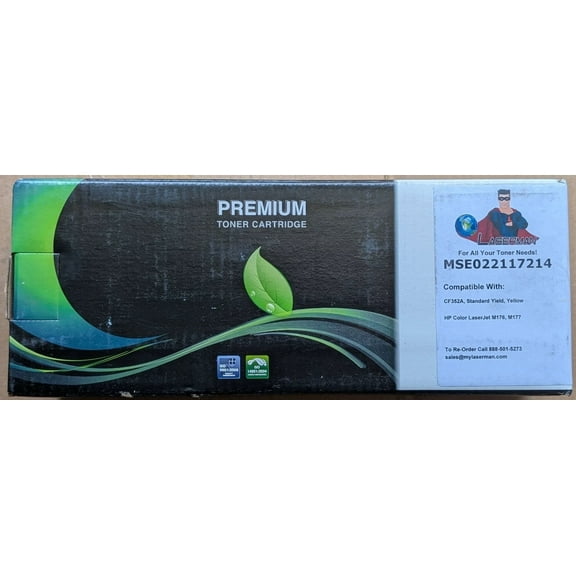 ELVY- Premium Cf352A Toner Fits Laserjet M176N M177Fw - Yellow