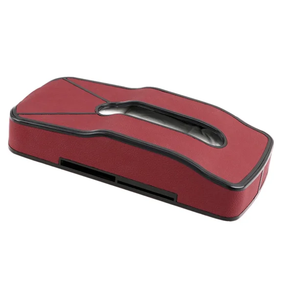 ELVY - Tissue Box Cover Organizer Car Armrest Mat With Tray Holder Case