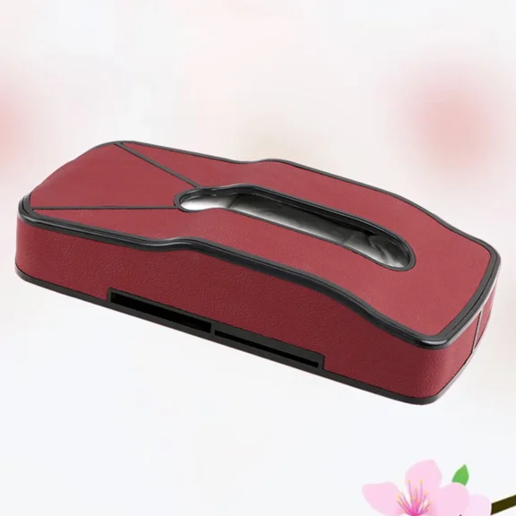 ELVY - Tissue Box Rectangular Cover Car Armrest Mat With Tray Holder Case