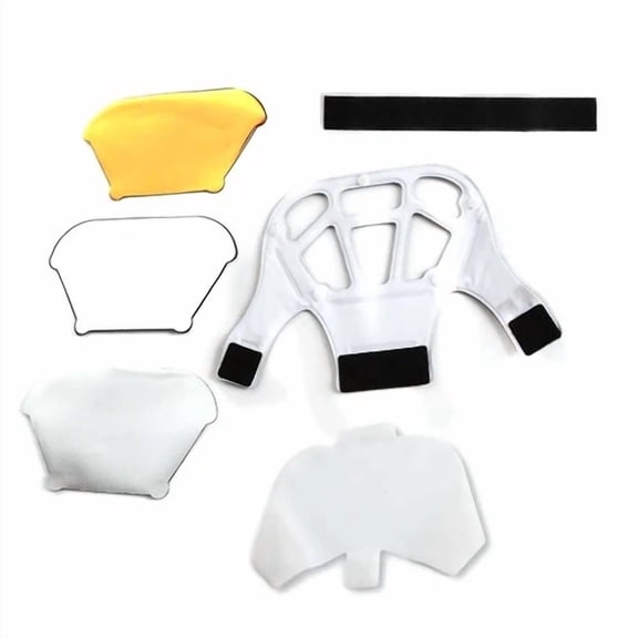 ELVY- Universal Speedlight Flash Speedlite Bounce Diffuser W/ 3 Color Reflector