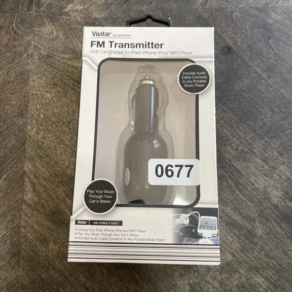 ELVY- Vivitar Fm Transmitter Usb Car Charger