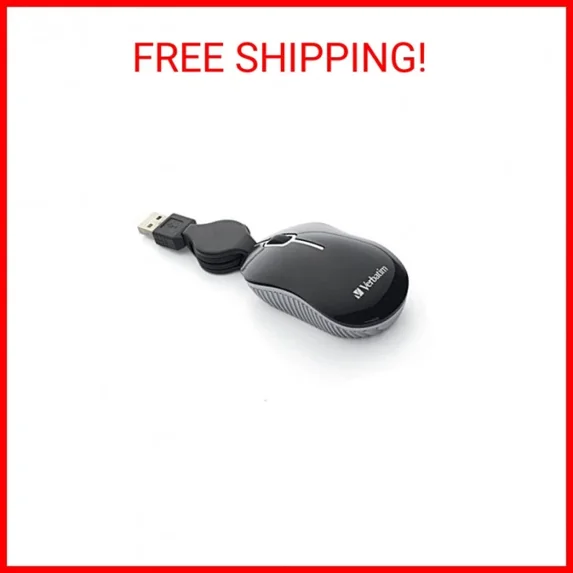 ELVY - Wired Optical Computer Mini Usb-A Mouse - Plug & Play Corded Small Travel Mouse