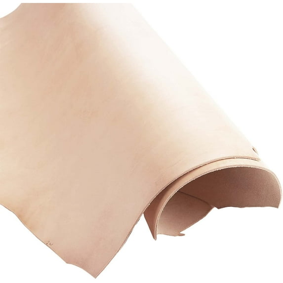 ELW 11-12 oz 4.4-4.8mm Thickness Weight Pre-Cut 2PCS 12"x24" Vegetable Tanned Leather Cowhide Grade AB Full Grain Leather for Tooling, Carving, Engraving, Molding, Embossing, Stamping, & Dyeing