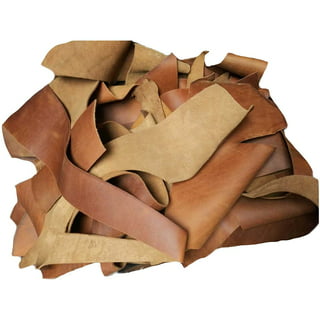 Cow Hide Leather Scraps Cut Assorted Mix of Earth and Vibrant Scraps 2-3 Oz