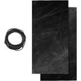 thumbnail image 1 of ELW 5-6 oz 2-2.4mm Black Full Grain Leather Craft Sheets Set of 2 Pieces 12"x24" Plus 36 Leather Cord Braiding String, Oil Tanned Real Cowhide for Tooling, Carving, Repair, Knife Sheaths, 1 of 8
