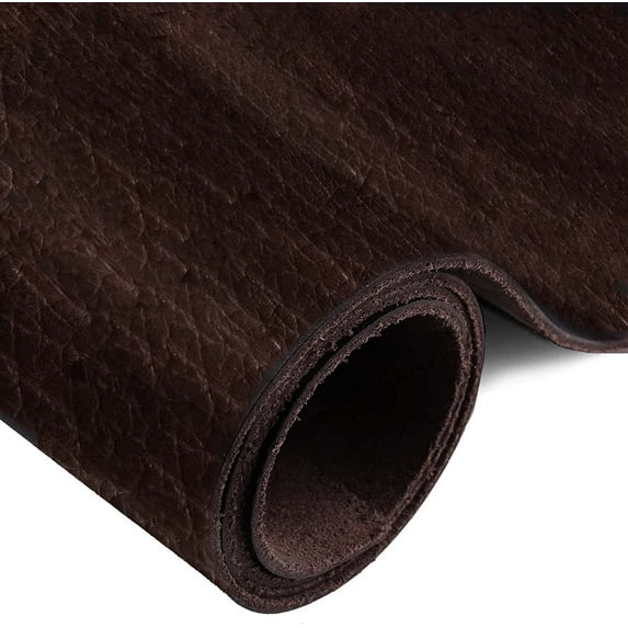 ELW 6-7 oz. 2.4-2.8mm Chocolate Pre-Cut 8-10 SQ FT 0.74-0.92m2 Full Grain Leather Bison Hide Tooling, Carving, Molding, DIY Craft Projects, Bag, Chap, Motorcycle, Shoe, Clothing,Jewelry,Wrapping