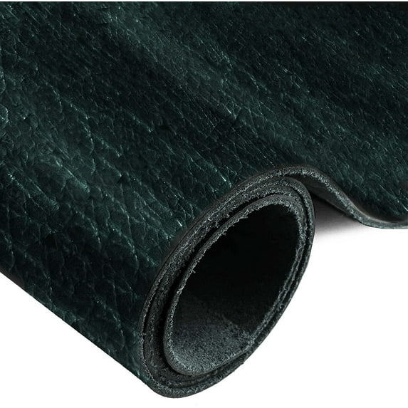 ELW 6-7 oz. 2.4-2.8mm Teal Pre-Cut 2 PCS 6"x6" 15.2cm x 15.2cm Full Grain Leather Bison Hide Tooling, Carving, Molding, DIY Craft Projects, Chap, Motorcycle, Shoe, Clothing, Jewelry, Wrapping