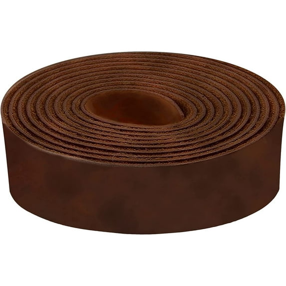 ELW 9-10 oz 2-2.4mm Bourbon Brown Straps, Belts, Strips 3.5" Wide X 60" Length 7cm x 1.52m Full Grain Leather Crazy Horse Belt Heavy DIY Craft, Pet Collars, Blanks, Accessory, Jewelry, Wrapping