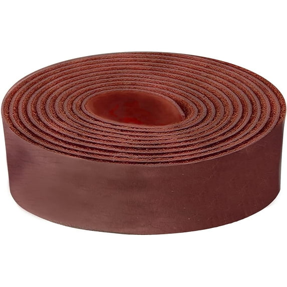 ELW 9-10 oz 2-2.4mm Burgundy Straps, Belts, Strips 2" Wide X 50" Length 1.9cm x 1.27m Full Grain Leather Crazy Horse Belt Heavy DIY Craft, Pet Collars, Blanks, Accessory, Jewelry, Wrapping
