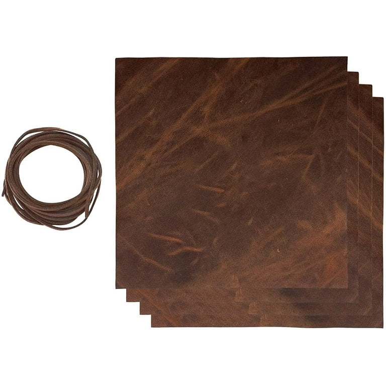 DARK BROWN COLOR Leather Sheets Natural Leather Pieces for