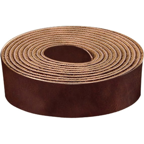 ELW 9-10 oz. 3.6-4mm Cognac Straps, Belts, Strips 2.25"x60" 5.7x152cm - Belt Grade Latigo Leather for Cowhide Heavy DIY Craft - Pet Collars, Blanks, Accessory, Jewelry, Key Chains