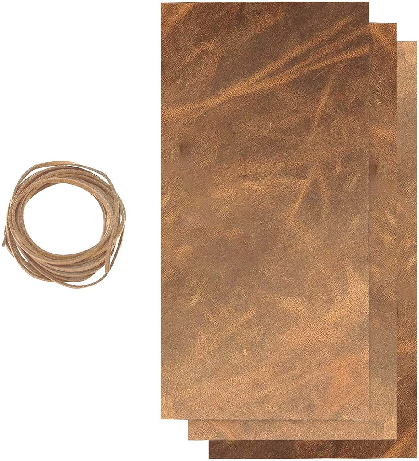 Light BROWN leather sheet 6x6/8x10/12x12 inch genuine leather pieces RUBBER  548