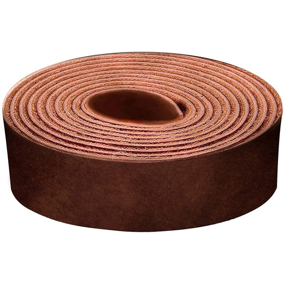 ELW Bourbon Brown Latigo Leather 5-6 oz. 2-2.4mm Straps, Belts, Strips 2" 5cm Wide X 72" 1.8m Length Full Grain Leather Cowhide DIY Arts & Craft Projects, Clothing, Jewelry, Wrapping