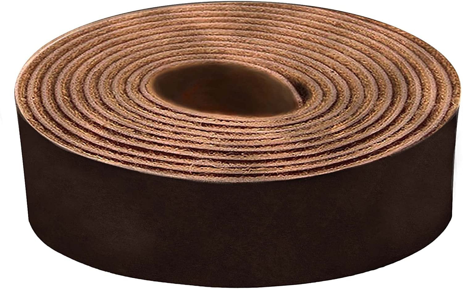 ELW Black Latigo Leather Strap - 9-10oz Full Grain, 1.5" X 72", Heavy Duty Cowhide For Belts & Crafts