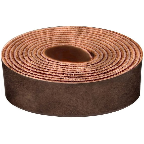 ELW Brown Yellow Latigo Leather 5-6 oz. 2-2.4mm Straps, Belts, Strips 2" 5cm Wide X 72" 1.8m Length Full Grain Leather Cowhide DIY Arts & Craft Projects, Clothing, Jewelry, Wrapping