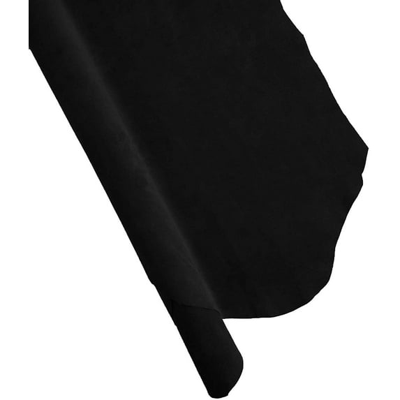 ELW Chap Splits Suede 4-5 oz 1.6-2mm Black, Pre-Cut Piece 8-10 SQ FT - Split Leather AB Grade Cowhide - Perfect for Auto, Garments, Chaps, Bags, Vest, Aprons, Saddles, Moccasins