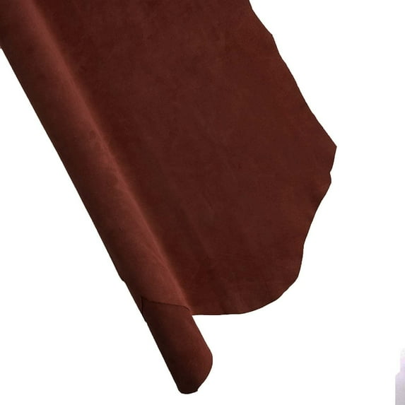 ELW Chap Splits Suede 4-5 oz 1.6-2mm Mahogany Pre-Cut Piece 2-4 SQ FT 4 PCS Bundle - Split Leather AB Grade Cowhide - Perfect for Auto Garments Chaps Bags Vest Aprons Saddles Moccasins