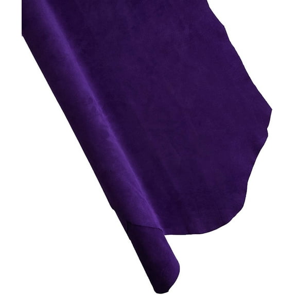 ELW Chap Splits Suede 4-5 oz 1.6-2mm Purple Pre-Cut Piece 2-4 SQ FT 4 PCS Bundle - Split Leather AB Grade Cowhide - Perfect for Auto Garments Chaps Bags Vest Aprons Saddles Moccasins