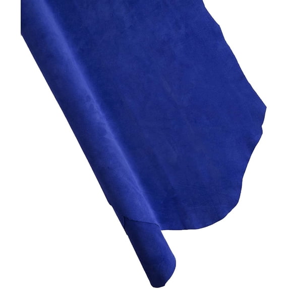ELW Chap Splits Suede 4-5 oz 1.6-2mm Royal Blue Pre-Cut Piece 1-3 SQ FT 4 PCS Bundle - Split Leather AB Grade Cowhide - Perfect for Auto Garments Chaps Bags Vest Aprons Saddles Moccasins