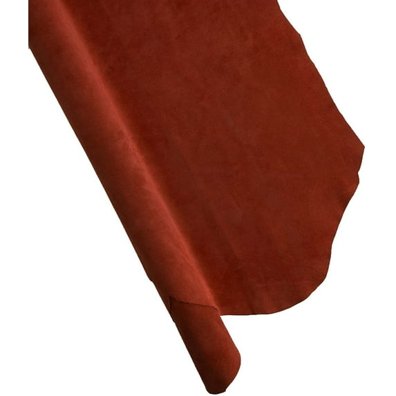ELW Chap Splits Suede 4-5 oz 1.6-2mm Rust Pre-Cut Piece 1-3 SQ FT 4 PCS Bundle - Split Leather AB Grade Cowhide - Perfect for Auto Garments Chaps Bags Vest Aprons Saddles Moccasins