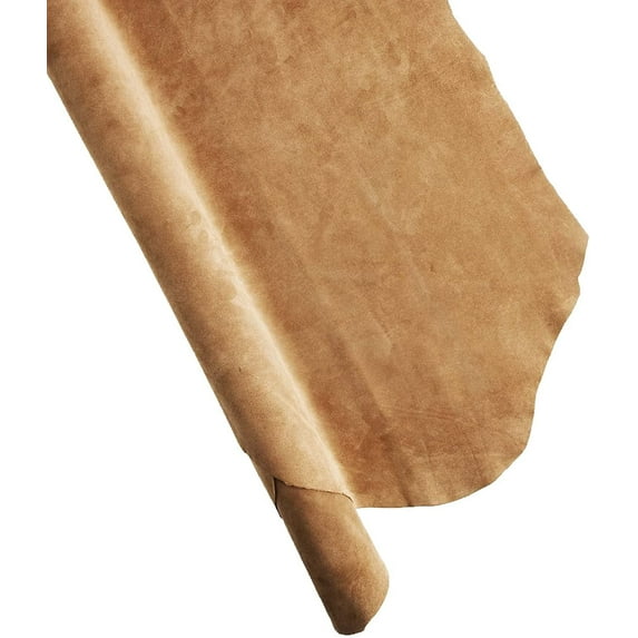 ELW Chap Splits Suede 4-5 oz 1.6-2mm Taupe Pre-Cut Piece 2-4 SQ FT 4 PCS Bundle - Split Leather AB Grade Cowhide - Perfect for Auto Garments Chaps Bags Vest Aprons Saddles Moccasins