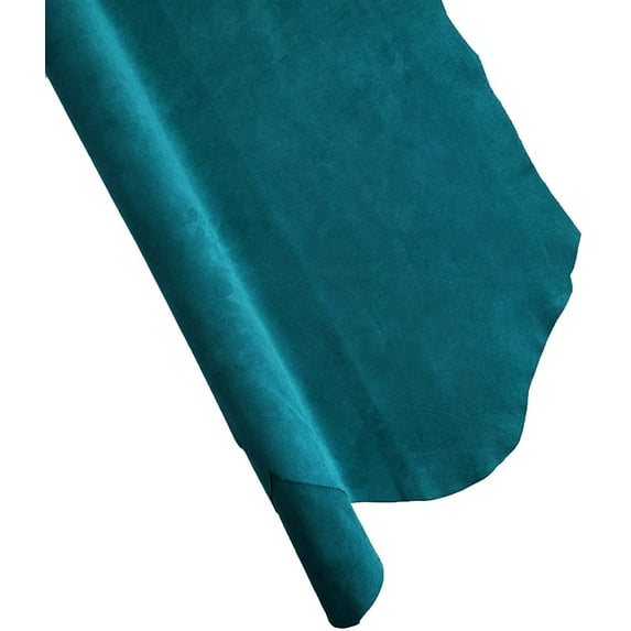 ELW Chap Splits Suede 4-5 oz 1.6-2mm Teal Pre-Cut Piece 2-4 SQ FT 2 PCS Bundle - Split Leather AB Grade Cowhide - Perfect for Auto Garments Chaps Bags Vest Aprons Saddles Moccasins